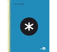 Liderpapel KD31 Spiral Notebook A5 Micro Antartik Lined Cover 120H 100 g Square 5 mm 5 Bands 6 Drills, Blue