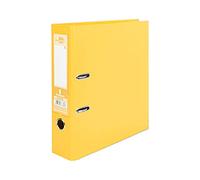 Liderpapel Lever Arch File A4 PVC Lined with Spine 75 mm Yellow Metal Compressor