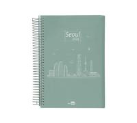 Liderpapel Spiral Diary Gazi A4 2024 Day Page Cover Polypropylene Paper 70 g Seoul