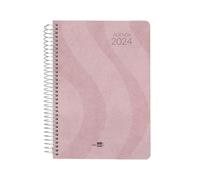 Liderpapel Spiral Diary Syros 15 x 21 cm 2024 Day Page Simple Spiral Pink Paper 60 g