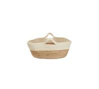 Lidi Oval Jute Basket, Loop handles Premier Housewares White One Size