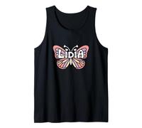 Lidia Butterfly - Personalized Cute Name Word Art Tank Top