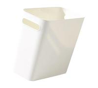 Lidless Waste Basket Square Shape Thick Space Saving for Home Small Spaces Modern Desk Trash Can
