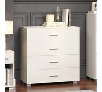 Core Products Lido 4 Drawer White Medium Chest of Drawers - Wilko