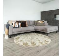 Lido Stone Fabric Lounge Sofa with Black Legs - RHF