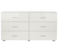Lido Wide Chest - 6 Drawer - White