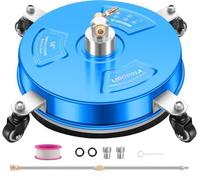 LidoDola Pressure Washer Surface Cleaner with 4 Wheels - Stainless Steel Surface Cleaner for Pressure Washer Attachment for Concrete, Driveway, Patio, Sidewalk, Deck and Driveways (14 INCH Blue)