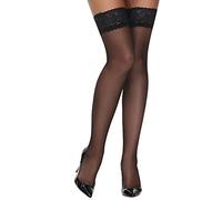 Lidogirl Lace Top Thigh High Stockings, 8d Luxury Black, Queen
