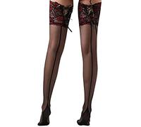 Lidogirl Thigh High Stocking Hosiery for Garter Belt Nylons, Type G-black, One Size