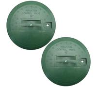 LIDSCURA 2 Pack 10” Universal Sprinkler Valve Round Box Lid, Green Sprinkler Valve Cover, Robust Valve Box Cover Lid for Outdoor Sprinkler Irrigation Control Water System Lawn