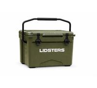LIDSTERS 23L 33L 47L Rotomoulded Ice Cooler Box Green Heavy Duty Insulated Cool Box Portable Cup Holders & Bottle Opener Carp Fishing, Camping, Outdoor, Beach, Festival 5-7 Day Ice Retention