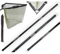 Lidsters 3m Carbon Pro Landing Net Handle Carp Fishing + NGT 42" Dual Float Net