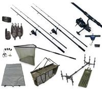 Lidsters Deluxe 2 Rod Carp Fishing Bundle 12ft with Rod Pod & Net