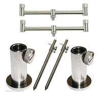 Lidsters Fishing Supplies Buzz Bar Set With 2 x 20cm Rod Buzz Bars TBAR 20-30CM Bank sticks + Stage Stands