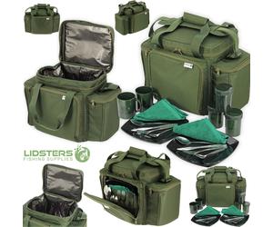 Lidsters Insulated Cooler Bag Complete Cookware Cutlery Set Carp Fishing Camping