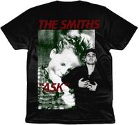 LIDU33YUN The Smiths Ask 1986 Australia Organic T Shirt Black & Green Morrissey(Large)