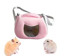 Lidylinashop Hamster Carrier Small Pet Carriers Hamster Bag Puppy Carrier Pet Sling Carrier Guinea Pig Travel Carrier Adjustable Pet Bags Rat Carrier pink