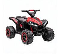 Lidzopas 12V Kids Electric Ride-on ATV Quad Bike, Battery Powered Car Toy | Remote Control, 2 Speeds, LED Lights, Music, Wireless Audio, Gentle Start, Treaded Tires, Early Education, for Boys & Girls