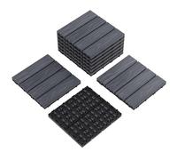 Lidzopas 30 x 30 cm Wood Plastic Composite Decking Tiles Kit Interlocking WPC Deck Panels for Garden, Balcony & Patio, Weather-Proof Flooring Tiles Garden Deck Boards