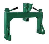 Lidzopas 3000lbs 3-Point Quick Hitch Adapter for Category 1 & 2 Tractors - Heavy Duty Farm Implement Attachment - Dual Receivers - 5-Level Adjustable Bolt - Fits Most Category 1 Implements - Green