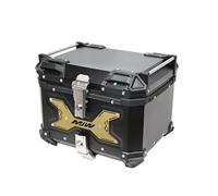Lidzopas 45l Motorbike Top Case Aluminum Alloy Waterproof Top Box for Motorcycle Luggage Box with Security Lock, Motorcycle Helmet Luggage Storage Rear Tour Box Motorbike Trunk