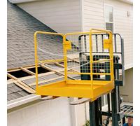 Lidzopas 5 Carbon Steel Forklift Safety Cages - Heavy Duty Forklift Cage, OSHA Compliant Man Basket, Collapsible Forklift Basket, Steel Work Platform, Warehouse Maintenance Platform