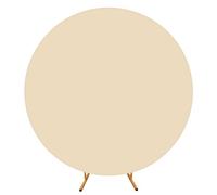 Lidzopas Arch Backdrop Cover, Solid Color Round Backdrop Cover Round Arch Stand for Birthday Party Ceremony Banquet Decoration champagne 6.5ft (2m diameter)