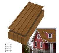 Lidzopas Corrugated Metal Roofing Sheets for Garden Shed, Pack of 20, Metal Sheds, Heavy Duty Galvanized Steel Roof Panels for Outdoor Storage, Bin Store & Bike Shed, 108x42.6cm