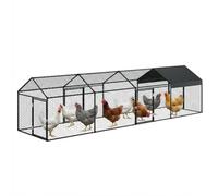 Lidzopas Galvanized Iron Pipe Chicken Coop - Large Chicken Capacity, Rabbit Hutch Compatibility, Automatic Chicken Coop Door Ready, Walk-In Chicken Run Design, and Outdoor Dog Kennel Use