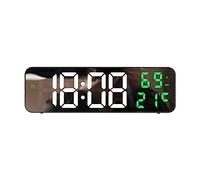 Lidzopas Led Digital Wall Clock,Large Digital Wall Clock Gym Clocks with Temperature Humidity Display Night mode for Living Room Bedroom Office Wall Decor green One