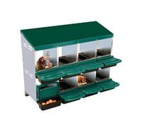 Lidzopas Roll Away Chicken Nesting Box - 8 Compartments, Cleanable Pull-Out Roosting Nest, Wall-Mount Hen Egg Laying Box for Chicken Coops - Green Without Bracket Legs, 8 Compartment Egg Laying Box