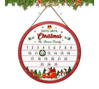 Lieawy Christmas Countdown - 2025 Wooden Sign Home Decor | 25 Days Wood Christmas Calendar Wall Decor - for Indoor Wall Living Room Office School Apartment Dorm Hotel