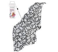 Lieawy Colouring Blanket For Adults, DIY Colouring Blanket, Creative Personalized Throw With Handmade Coloring Washable, For Kids Family Home Bedroom Living Room Arts Decorations Birthday Gift