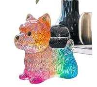 Lieawy Dog Statue,Cute Rainbow Modern Art Ornament,Puppy Figures Desk Decor - for Outdoor Table Desk Garden Bedroom Office Yard Lawn Shelf Christmas Birthday Easter Holiday