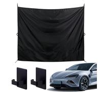 Lieawy Drapes for Car | Black Large Car Privacy Drapes,7.5X6 Ft Reusable Shower Cover with 2 Magnetic Hooks for Sedan Minivan Caravan Family Outings Road Trip