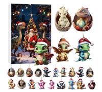 Lieawy Ornament Christmas Advent - 2D Acrylic ations 24 Days - Christmas Advents, for Home, Tree, Car, Rear View Mirror, Wall Door, Adults, Children, Holiday