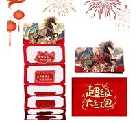 Lieawy Red Envelopes | Foldable Cartoon Lunar Decoration | Chinese Red Money Envelopes | for Children Men Women Kids Boys Girls Youth Teens Son Daughter Family Friends