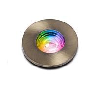 LIEBER Antique Brass IP65 Fire Rated Colour Changing Downlight Smart Spot Lights for Home or Office. Works with Saxby Smart Home Free App.