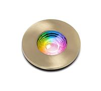 LIEBER Brushed Brass IP65 Fire Rated Colour Changing Downlight Smart Spot Lights for Home or Office. Works with Tuya Smart Home Free App.