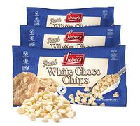 Lieber’s Vegan Semi-Sweet Real White Chocolate Chips, 250g (Pack of 3) | Gluten Free, Dairy Free, Kosher, Low Calorie Chocolate Chips for Baking