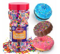 Lieber's Rainbow Sprinkles 283g Tasty Colourful Sugar Strands are a Great Dessert Topping for Cooking, Baking & Decorating Cakes & Ice Cream (Pack of 1), Multicolor