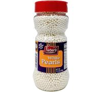 Lieber's White Pearls Edible Sugar Ball Sprinkles 325g | Great for Cake Decorations, Cupcake Toppers, Cookie Decorating, Parties & Wedding Cakes