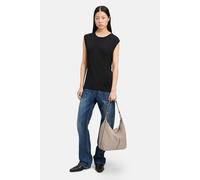 LIEBESKIND Berlin Paris M Women's Shoulder Bag - Leather Hobo Bag with Shoulder and Crossbody Straps - Women's Shoulder Bag, Spacious Main Compartment with Zip and Two Inner Compartments, 01 Stone, M