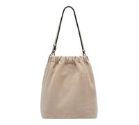 LIEBESKIND BERLIN Leather shoulder bag Ruffle Cloud Suede Hobo Bag Sandcastle beige