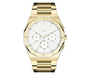 Liebeskind Berlin Women's Chronograph - Quartz Watch with Round Case (40 mm) - Stainless Steel Strap - 5 ATM Water Resistant - Eye-catching Design, Gold, 40 mm, Bracelet