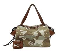 Liebeskind Berlin Women's Gray Canvas Satchel M, Camouflage-90C1, M