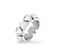 LIEBESKIND Berlin Women's Ring Silver Size 56 Polished Stainless Steel Waterproof and Skin-Friendly