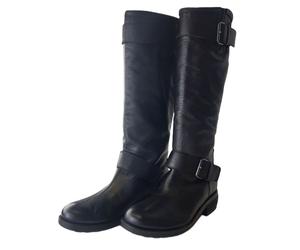 LIEBESKIND Women's Black Leather Knee High Boots #LK2009 NWOB
