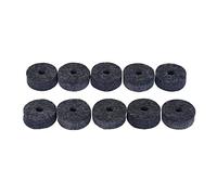 LiebeWH 10pcs Round Soft Cymbal Stand Felt Washer Drum Pads Medium Size Gray, 40mm Outer Diameter Felt Washers for Crash Cymbal Clutch Protection and Drum Set Accessories