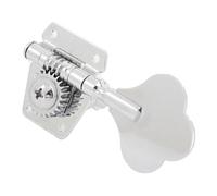 LiebeWH 1pc Bass Tuner Steel Vintage Open Electric Bass Tuner Knobs Machine Head Tuning Tool Accessories Silver (For right row)